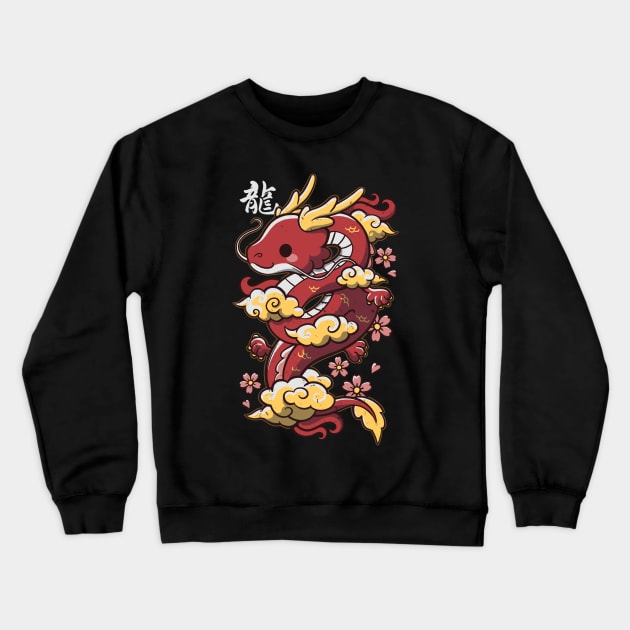 Kawaii red dragon Crewneck Sweatshirt by NemiMakeit